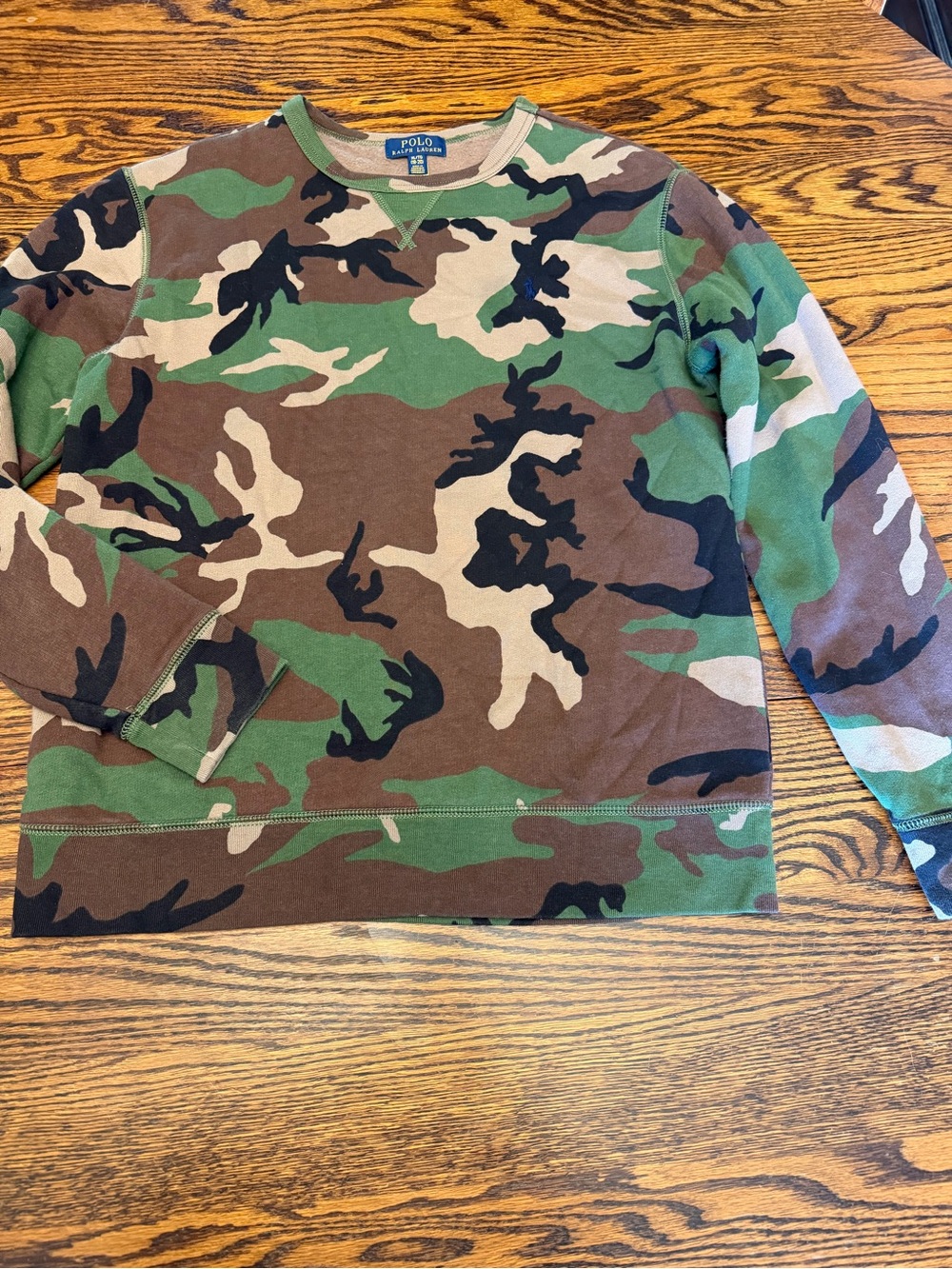 Polo by Ralph Lauren Kids Camo Crewneck Sweatshirt - Green/Brown/Black/Tan